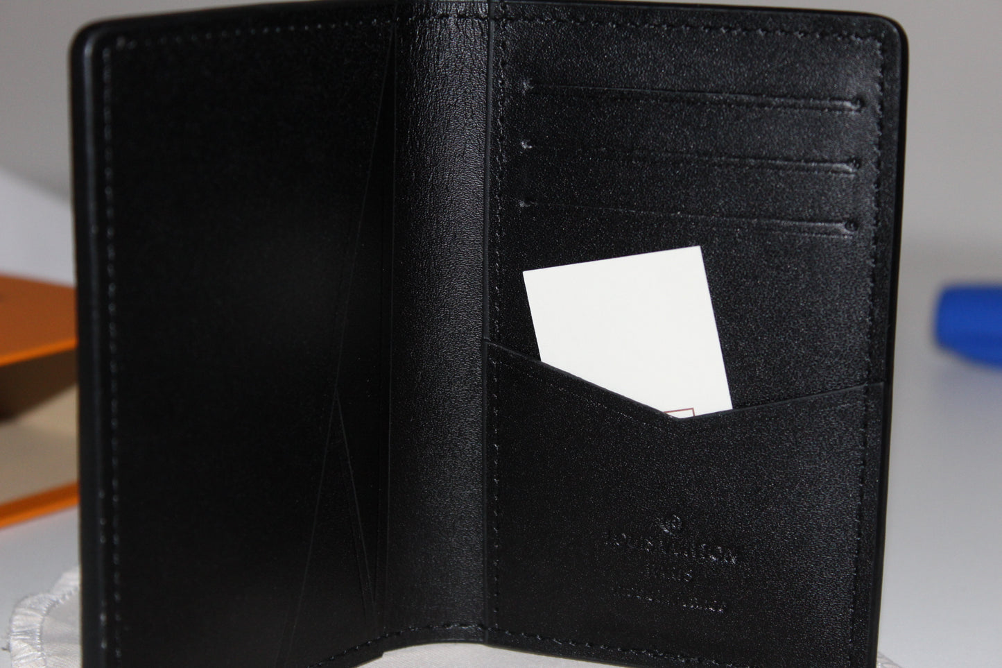 Louis Vuitton Taiga leather passport cover or organizer in black