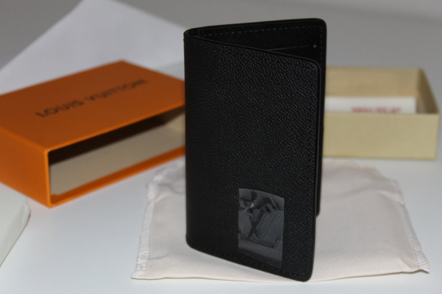 Louis Vuitton Taiga leather passport cover or organizer in black