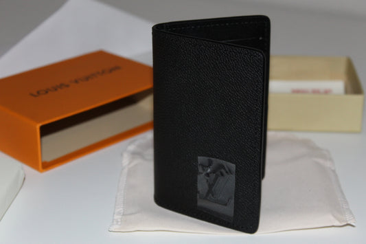 Louis Vuitton Taiga leather passport cover or organizer in black