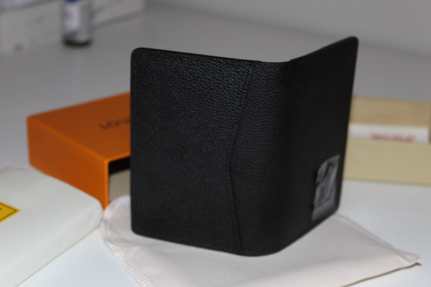 Louis Vuitton Taiga leather passport cover or organizer in black